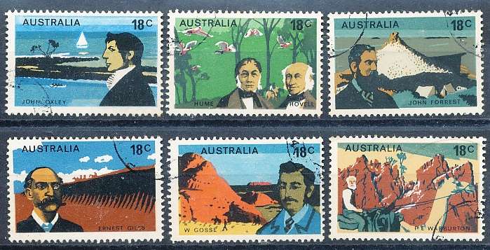 AUSTRALIA  1976 -    Australian Explorers  SET -   FINE USED