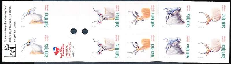 RSA  - 1998  -   ANTELOPES   BOOKLET   16/04/1998  - FINE MINT