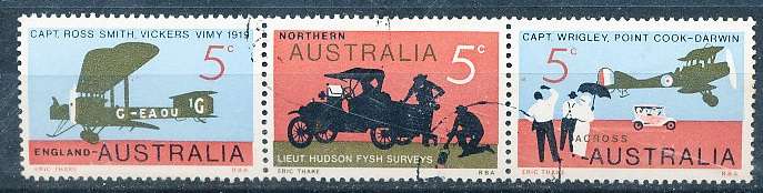 AUSTRALIA  1969 -  First Flight from England to Australia  SET  -  FINE USED