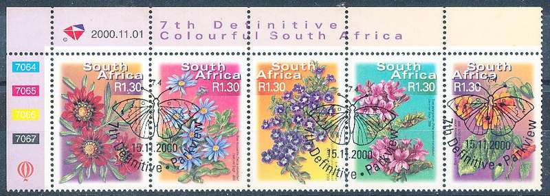 RSA -  2001 -  R1.30   Flora   SET -   FINE  CTO  USED