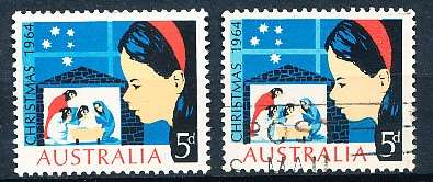 AUSTRALIA  1964 -   Christmas  SET  -  MINT and USED