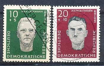 GERMANY  DDR   1960  -  Resistance Heroes  PART  SET     -  FINE USED