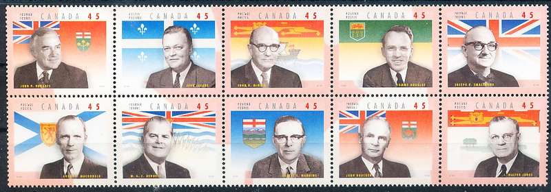 CANADA  1998  -    Canadian Provincial Premiers   FULL  SET  -  FINE  MINT