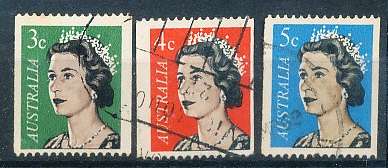 AUSTRALIA  1966 -  Queen Elizabeth II   COIL   SET  FINE  USED