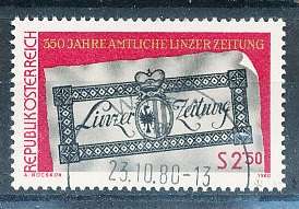 AUSTRIA  1980 -    Official Journal of Linz   -   FINE  USED