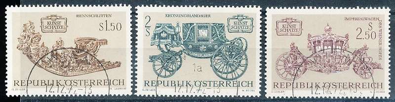 AUSTRIA  1972 -   Art Treasures in Austria - Vehicles  SET  -   FINE  USED
