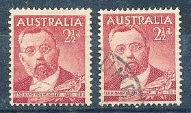 AUSTRALIA  1948 -    Ferdinand von Mueller  -    MINT and  USED
