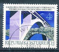 AUSTRIA  1980 -   Bridge and Building Construction   -   FINE  USED