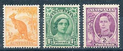 AUSTRALIA  1948 -  Previous Issues - Not Watermarked  -    MINT