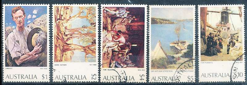 AUSTRALIA  1974 -    Paintings  FULL  SET  -   FINE USED