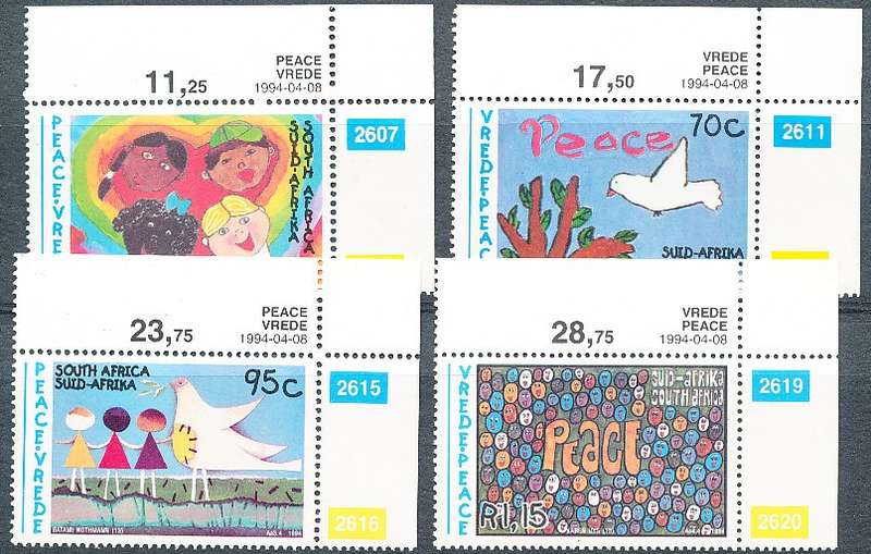 RSA -  1994  -   Peace Campaign - Children's Paintings  SET - FINE   MINT