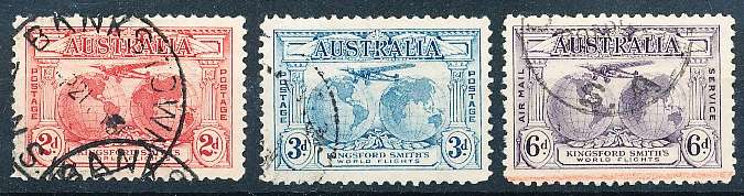 AUSTRALIA  1931 -   Kingsford Smith's World Flights  FULL  SET  FINE  USED