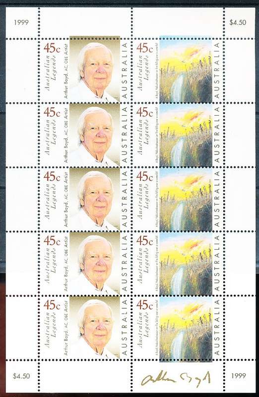 AUSTRALIA  1999 -    Australian Legends  FULL  SHEET     -   FINE  MINT