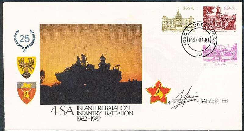 RSA   -  SA  ARMY   COVER   no 4   -  SIGNED