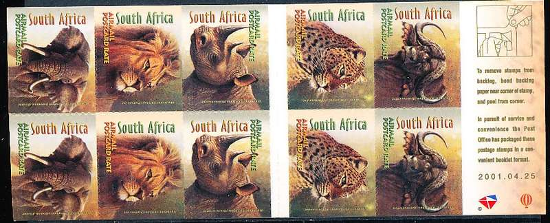 RSA  - 2001  -   BIG FIVE  BOOKLET   25/04/2001  - FINE MINT