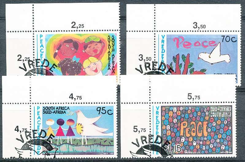 RSA -  1994  -   Peace Campaign - Children's Paintings  SET - FINE  CTO USED