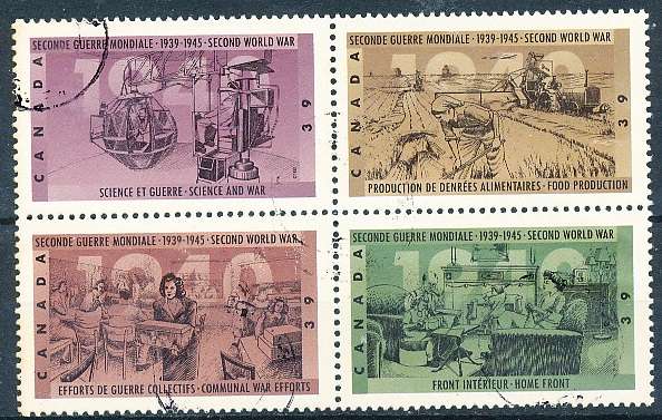 CANADA  1990 -   Second World War  FULL  SET -  FINE  USED