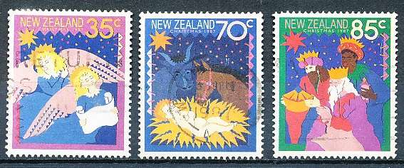 NEW ZEALAND   - 1987   Christmas SET -     FINE USED