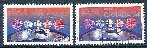 CANADA  1986  -  Broadcasting Corporation  -  FINE  MINT and USED