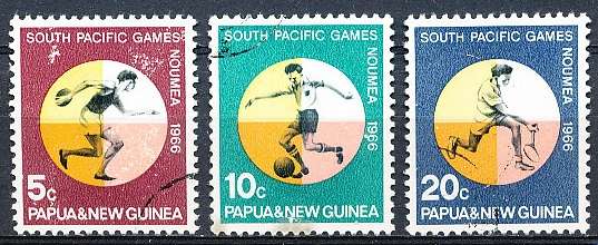 PAPUA NEW GUINEA 1966  -   South Pacific Games  FULL  SET    - FINE  USED