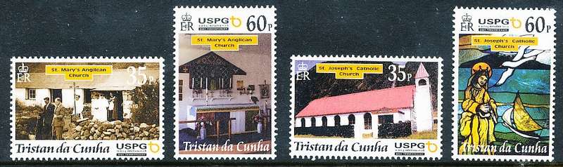 TRISTAN da CUNHA  - 2001  First U.S.P.G. Missionary     SET  -    FINE  MINT
