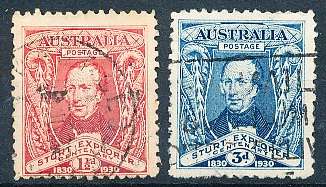 AUSTRALIA  1930 -    Sturt Expedition   SET  FINE  USED