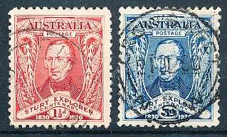 AUSTRALIA  1930 -    Sturt Expedition   SET  FINE  USED