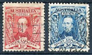 AUSTRALIA  1930 -    Sturt Expedition   SET  FINE  USED