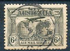 AUSTRALIA  1931 -   Airmail   "AIR MAIL SERVICE" at Bottom  FINE  USED