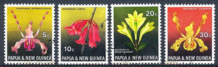 PAPUA NEW GUINEA 1969  -  Flora Conservation - Orchids  FULL  SET    -  FINE  USED