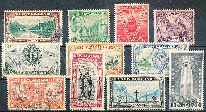 NEW ZEALAND   - 1946   Peace Issue  SET  -     FINE USED