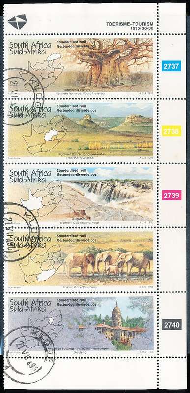 RSA   -  1995  -  Tourism  CONTROL BLOCK  - FINE  POSTALLY USED