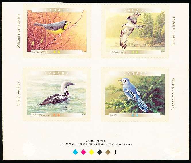 CANADA  2000  -   Birds  FULL  SET - SELF ADHESIVE -  FINE  MINT