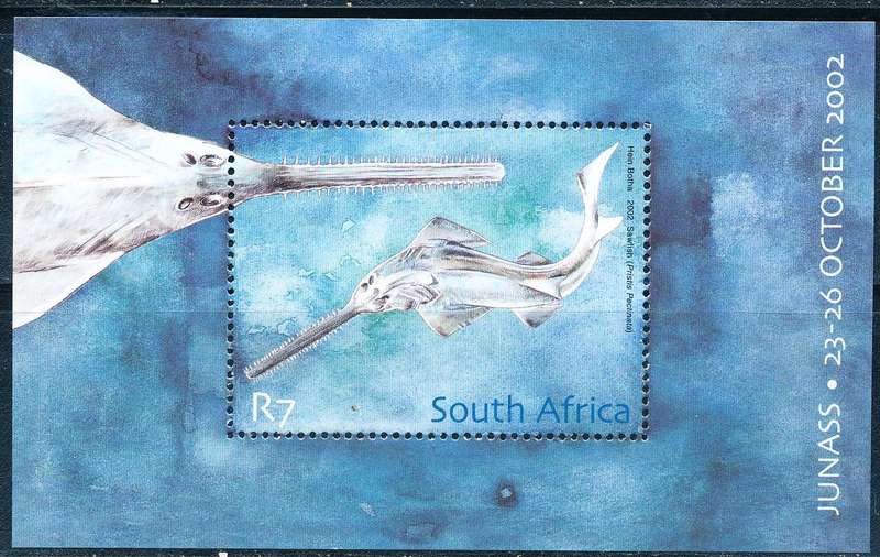 RSA  - 2002 -    JUNASS National Stamp Show - Sawfish MINI- SHEET   - FINE  MINT