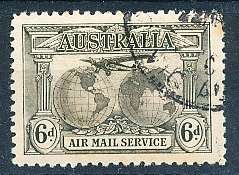AUSTRALIA  1931 -   Airmail   "AIR MAIL SERVICE" at Bottom  FINE  USED