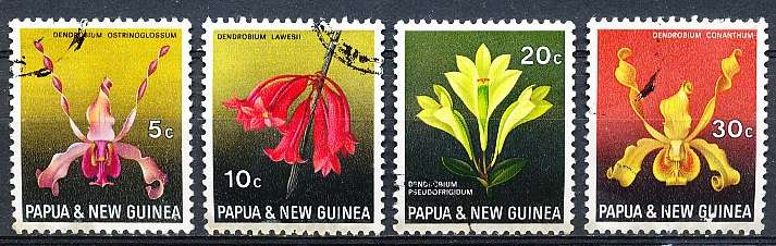PAPUA NEW GUINEA 1969  -  Flora Conservation - Orchids  FULL  SET    -  FINE  USED