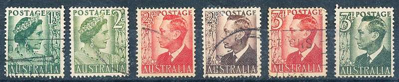 AUSTRALIA  1950 -   Queen Elizabeth /  King George  SET -   FINE   USED