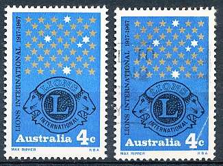 AUSTRALIA  1967 -   Lions International    SET  -  MINT and USED