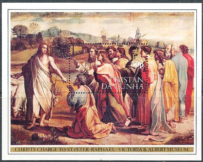TRISTAN da CUNHA  - 1983   Birth of Raphael   SHEET  -  FINE  MINT