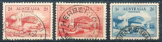 AUSTRALIA  1932 -   Sydney Harbour Bridge PART   SET  FINE  USED