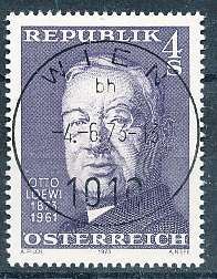 AUSTRIA  1973 -     Birth of Otto Loewi  -   FINE  USED