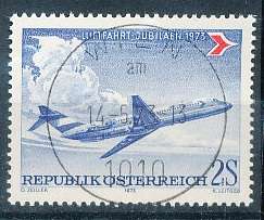 AUSTRIA  1973 -    Aviation Anniversary  -   FINE  USED