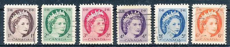 CANADA  1954  -  Queen Elizabeth II  FULL SET   -  FINE USED