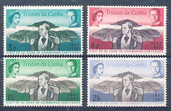 TRISTAN da CUNHA  - 1967    Duke of Edinburgh to Tristan da Cunha   SET  -    FINE  MINT