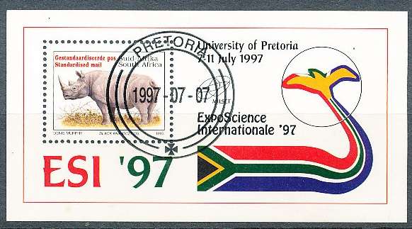 RSA -  1997  -   "ExpoScience Internationale '97"   MINI-SHEET - FINE  USED