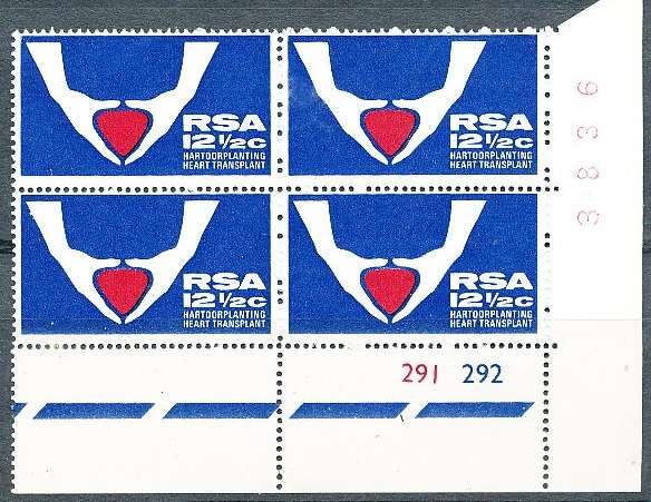 RSA  1969  -  Medical Association   C/ BLOCK  12 1/2c  - FINE MINT