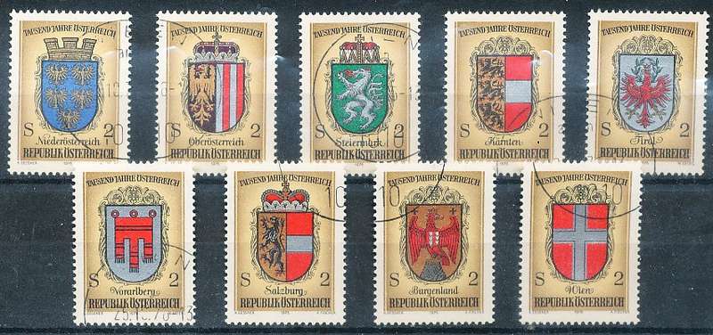 AUSTRIA  1976 -     Anniversary of Austria  SET  -   FINE  USED