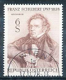 AUSTRIA  1978 -  Death of Franz Schubert  -   FINE  USED