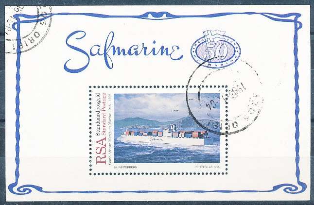 RSA   -  1996  -    SAFMARINE   MINI-SHEET  -  FINE  POSTALLY USED
