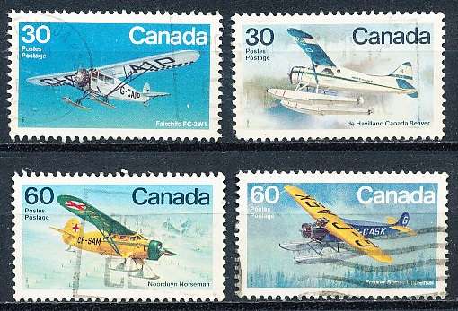 CANADA  1982  -   Canadian Aircraft - Bush Aircraft   FULL  SET -  FINE  USED